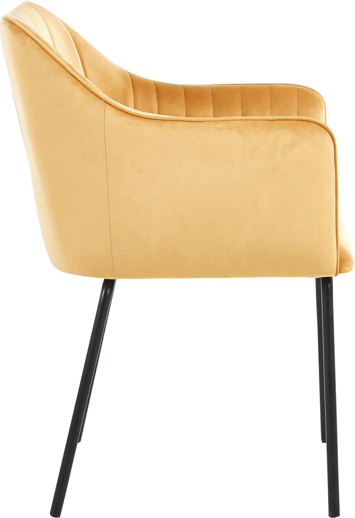 ARMLEHNSTUHL VALIA - Schwarz/Braun, Design, Holzwerkstoff/Kunststoff (48,5/84/48cm) - MID.YOU