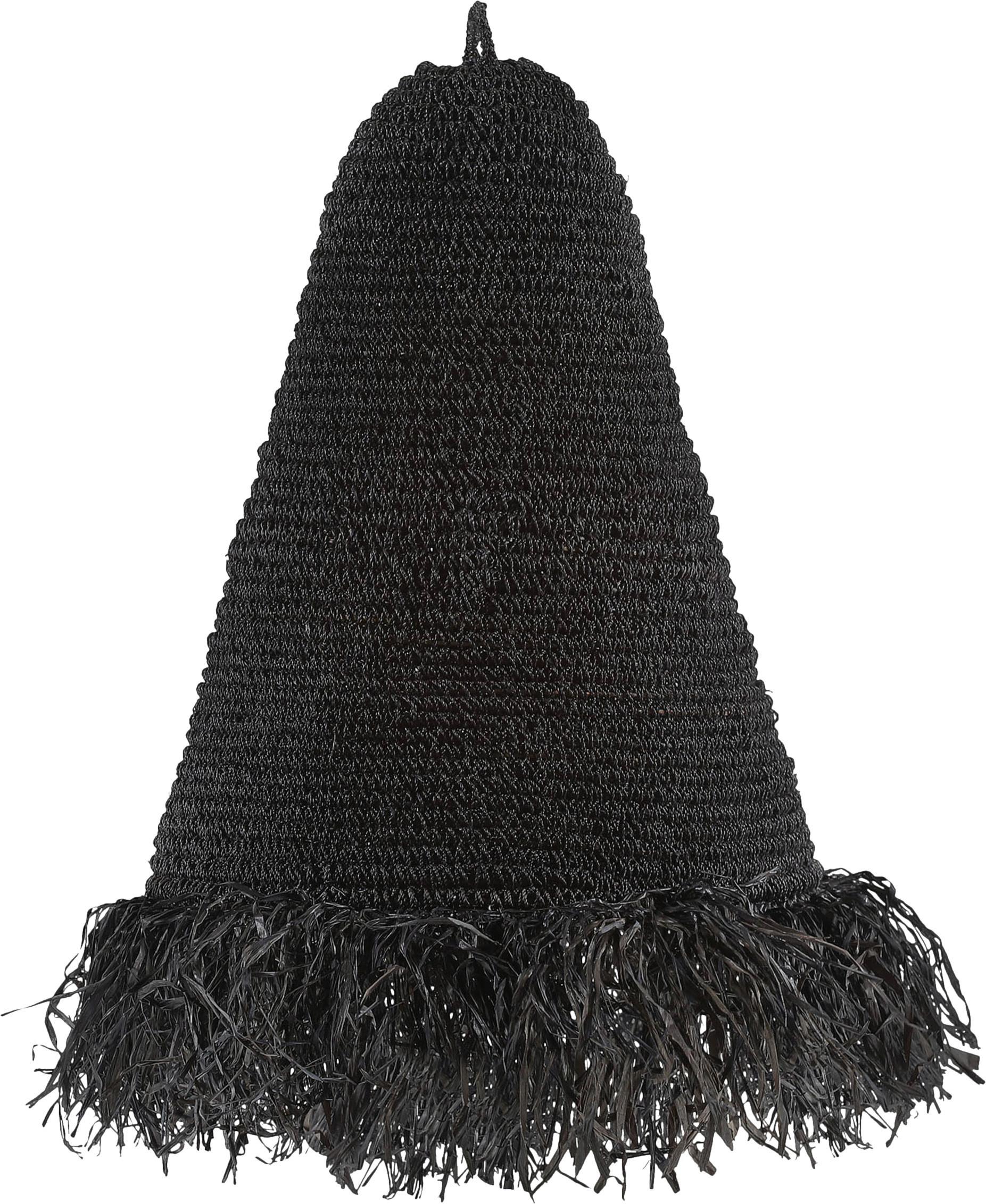 ABAŻUR BORGHOLM - czarny, Trend, materiały naturalne (47/57cm)