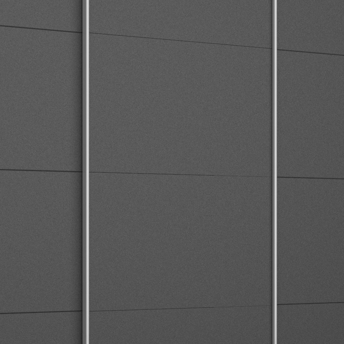 Ormar S Kliznim Vratima Belluno - siva/boje aluminija, Moderno, drvni materijal/metal (271/230/62cm) - Modern Living