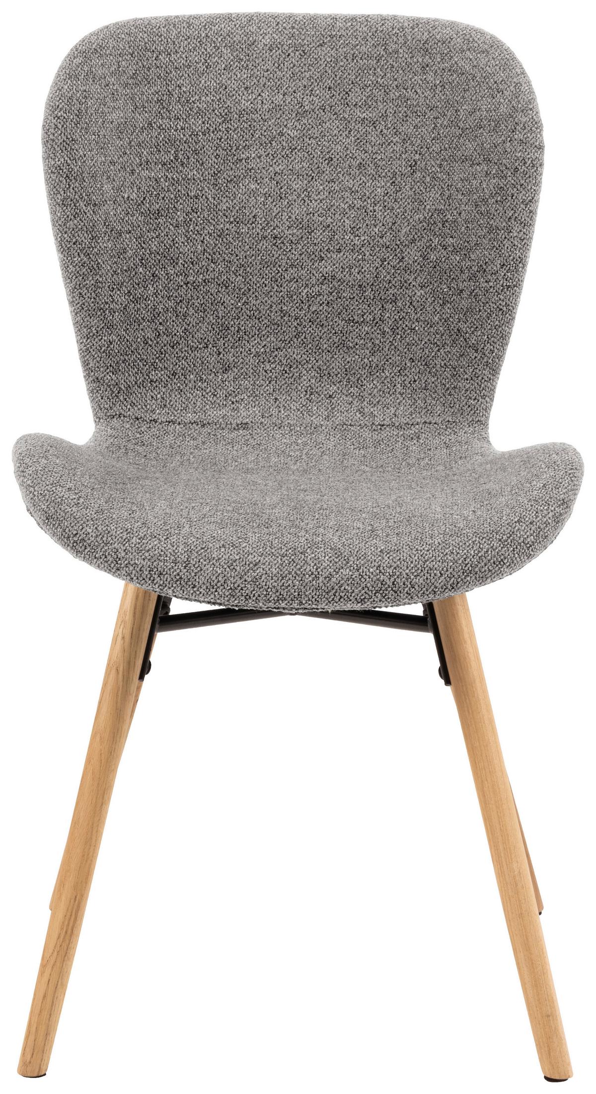KRZESŁO BATILDA -A1 - kolor naturalny/szary, Design, metal/drewno (47/82,5/53cm) - MID.YOU