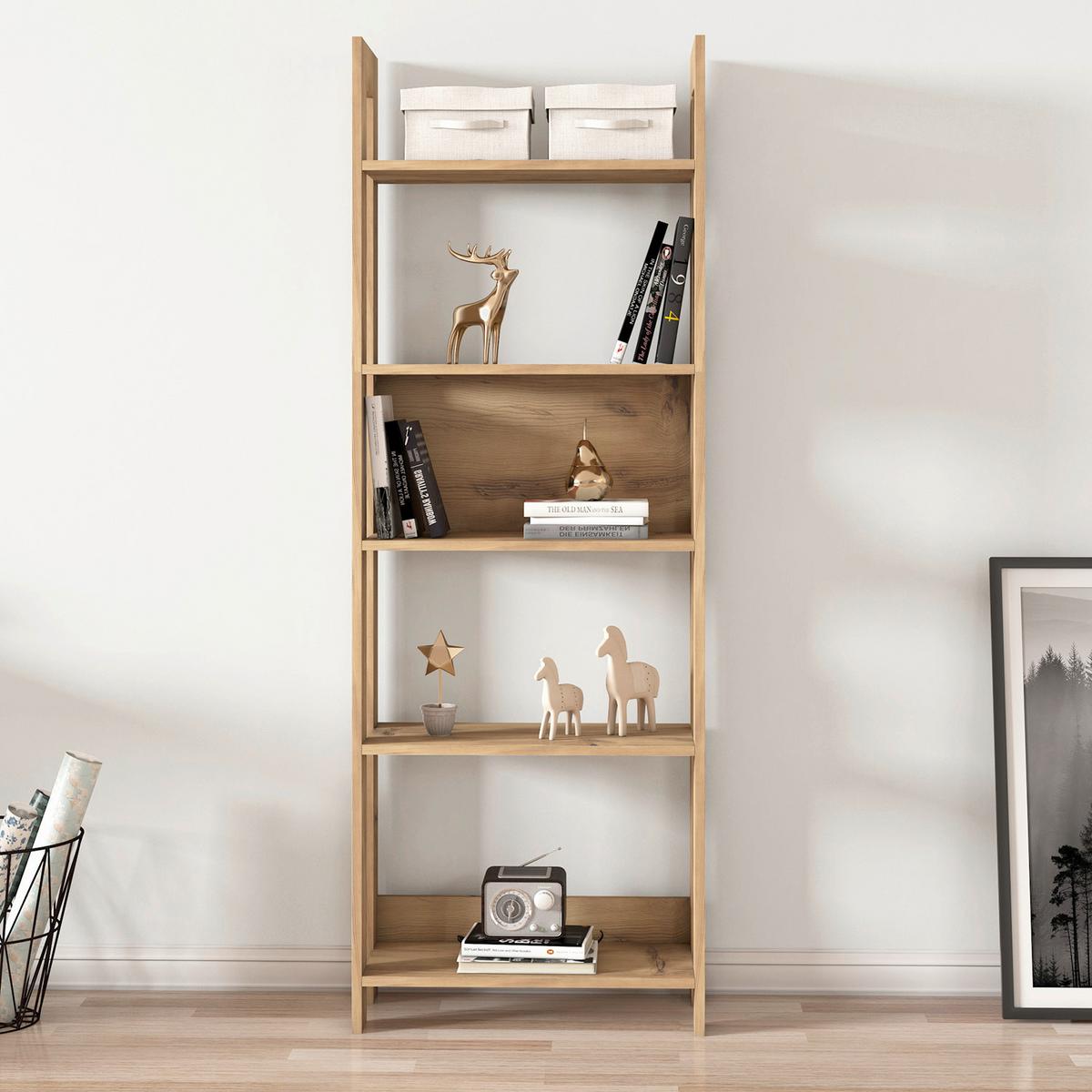 REGAL COUNTRY BÜCHERREGAL - Nussbaumfarben, Design, Holzwerkstoff (64/180/30cm) - Livetastic