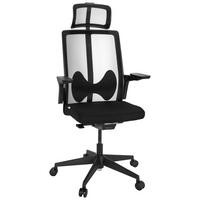 Pisarniški Stol Arceo B, Črna - črna, Basics, umetna masa/tekstil (66/123-139/66cm) - MID.YOU