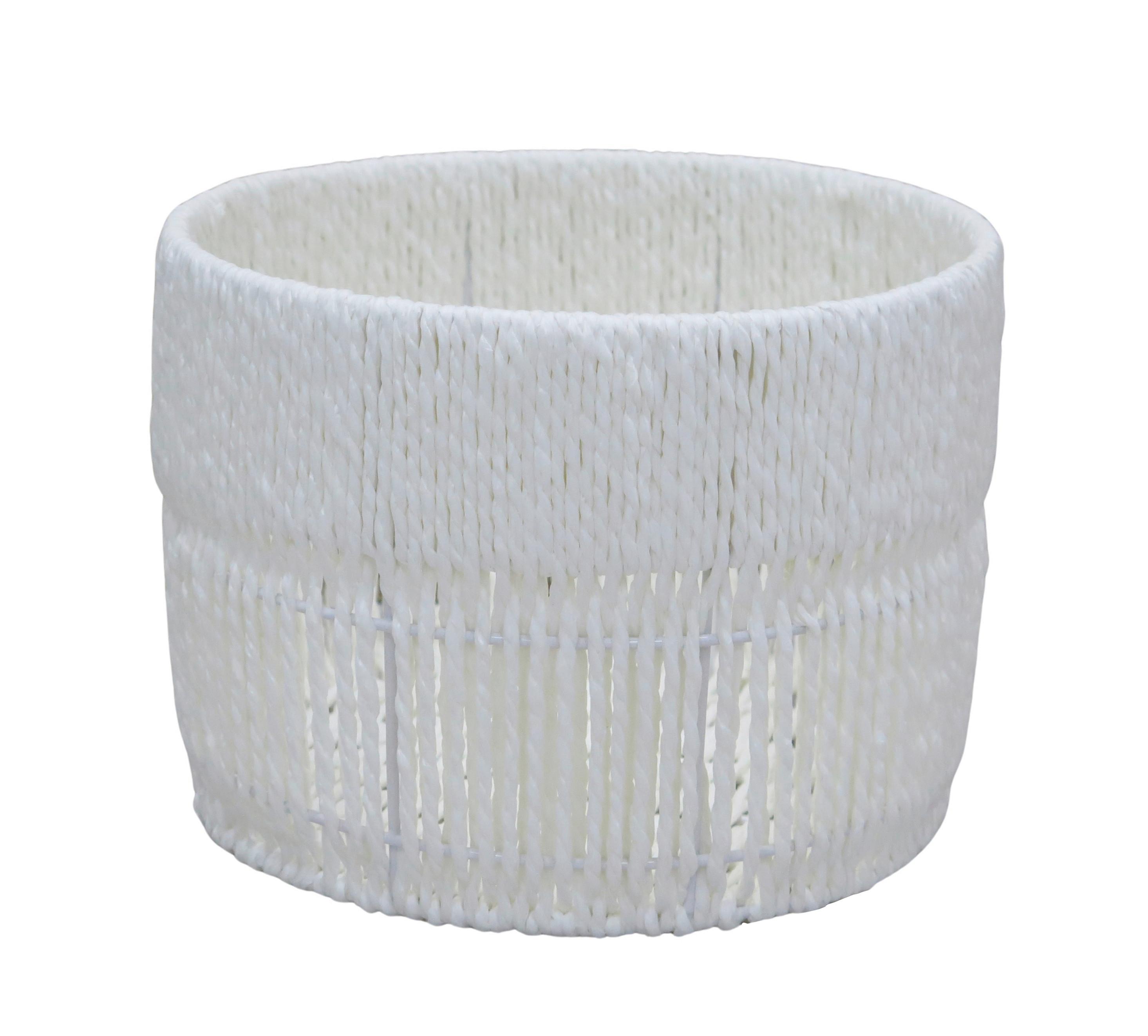 Coș Casei Round M - alb, Konventionell, hârtie/metal (23/17cm) - Mömax