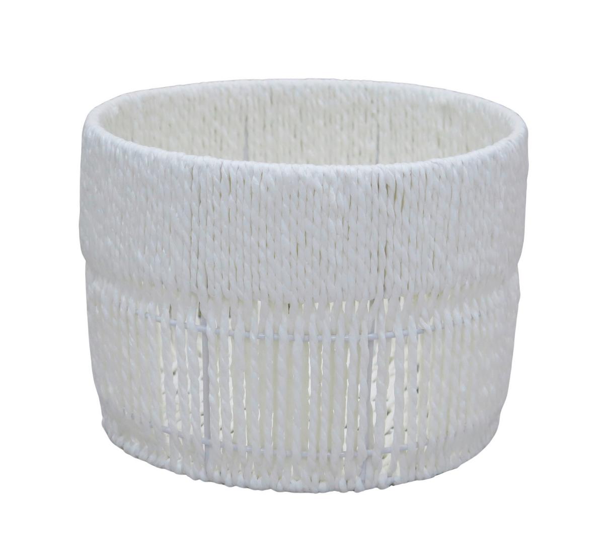 Coș Casei Round M - alb, Konventionell, hârtie/metal (23/17cm) - Mömax