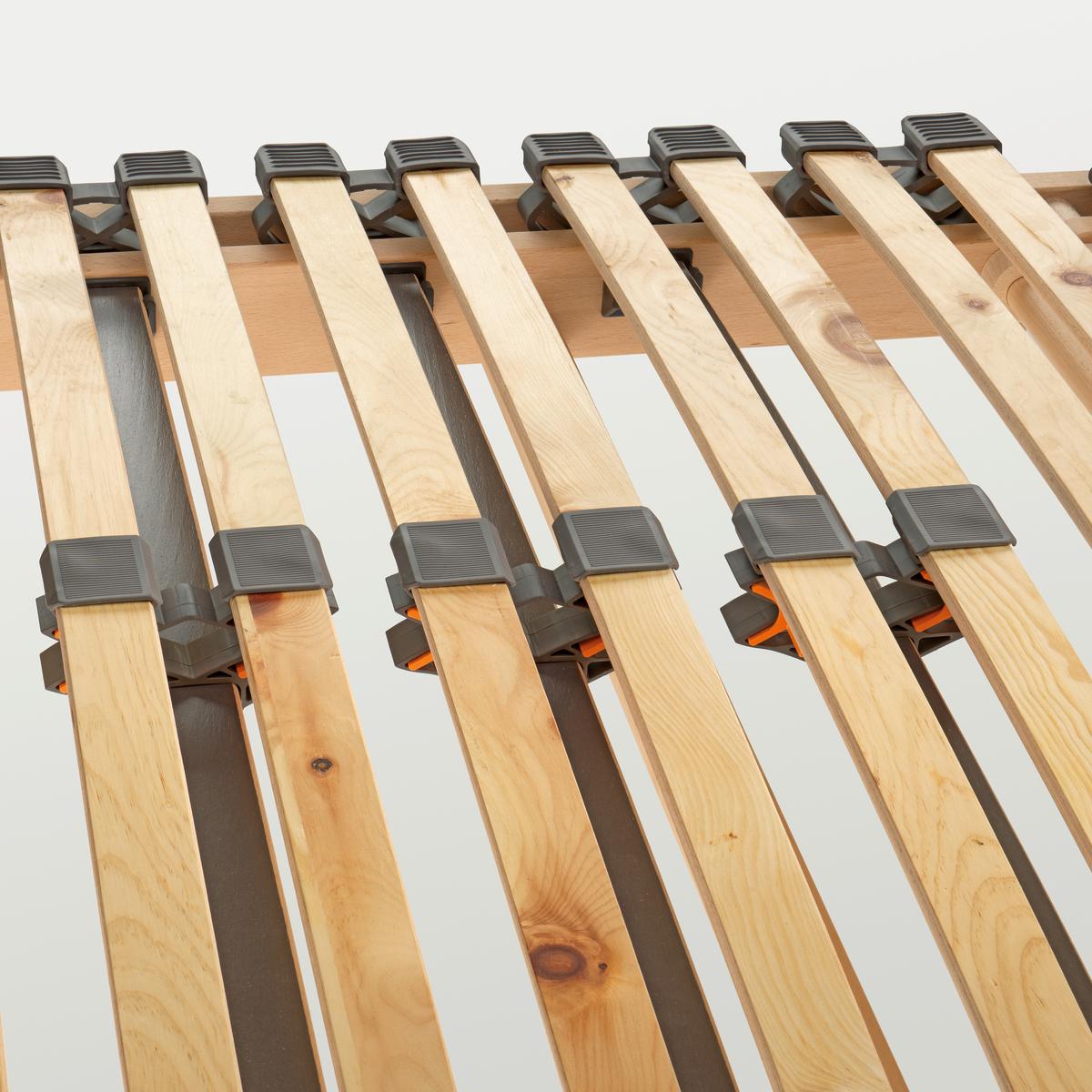 Zirben-Lattenrost ca. 90x200 cm, metallfrei - Zirbelkieferfarben/Buchefarben, Basics, Holz (90/200cm) - Linea Natura