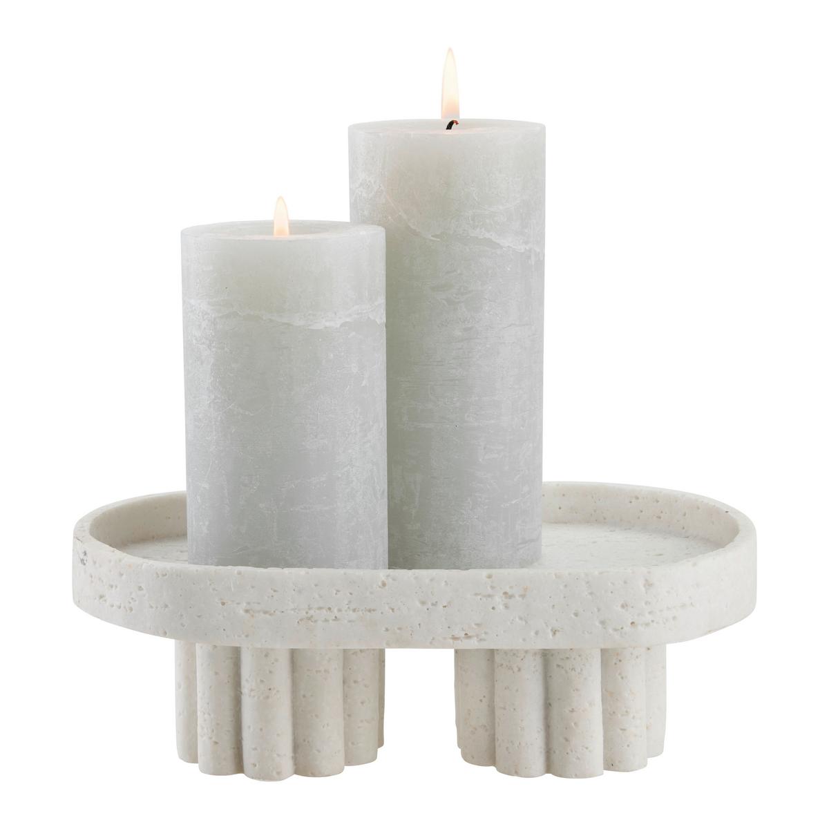 Kerzenhalter Gerry Weiß - Weiß, Basics, Kunststoff (23,3/8,2/15cm) - Mömax