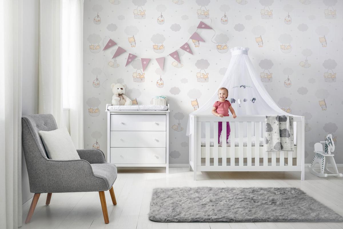 Otroška Posteljica Maria, Bela - bela, Moderno (145,8/75/84,4cm) - Bessagi Kids