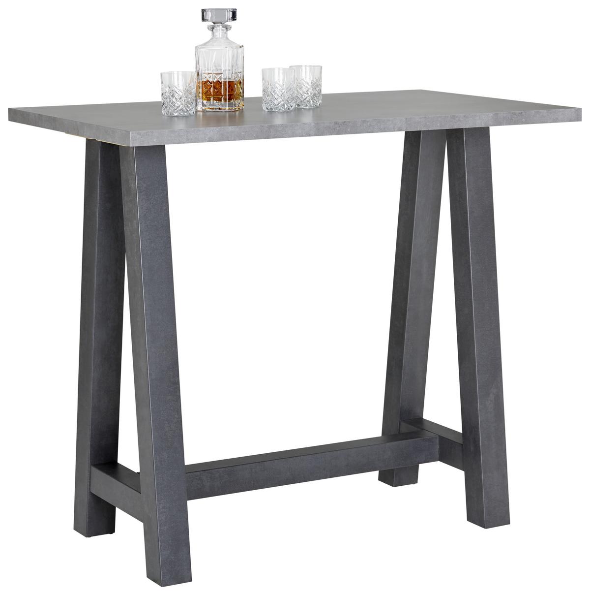 Bartisch in Graphitfarben/Schwarz - Graphitfarben/Schwarz, MODERN, Holzwerkstoff (120/105/70cm) - Mömax