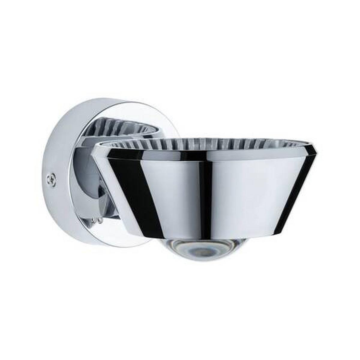 Wandleuchte Sabik in Chromfarben max. 9 Watt - Chromfarben, Basics, Kunststoff (8cm) - Paulmann