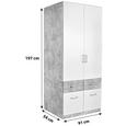 Omara Aalen-extra - aluminij/siva, Konvencionalno, umetna masa/leseni material (91/197/54cm) - Mömax modern living Omara Aalen-extra - aluminij/siva, Konvencionalno, umetna masa/leseni material (91/197/54cm) - Mömax modern living