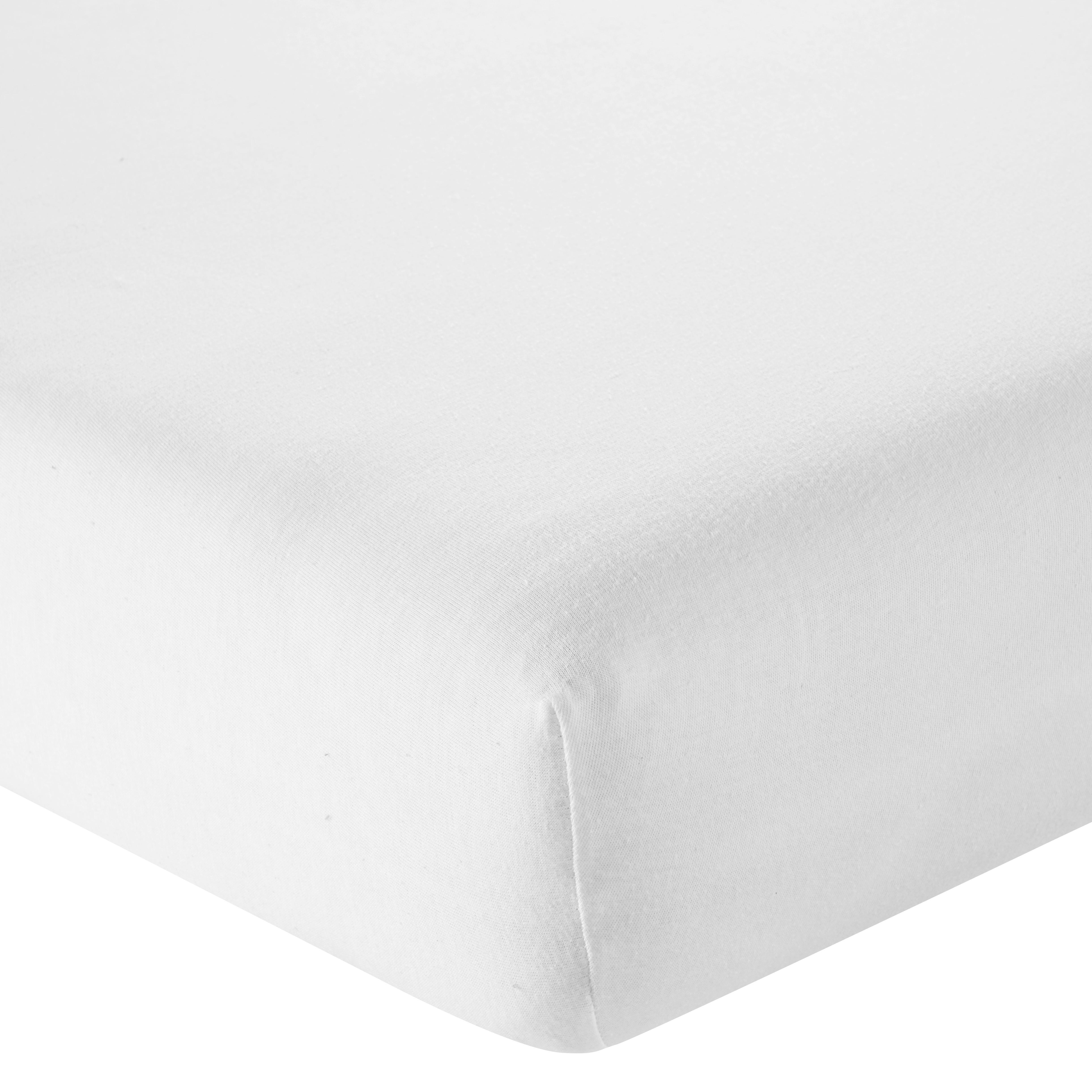 Spannbetttuch Basic Weiß ca. 180-200x200cm - Weiß, MODERN, Textil (180/200cm) - Modern Living
