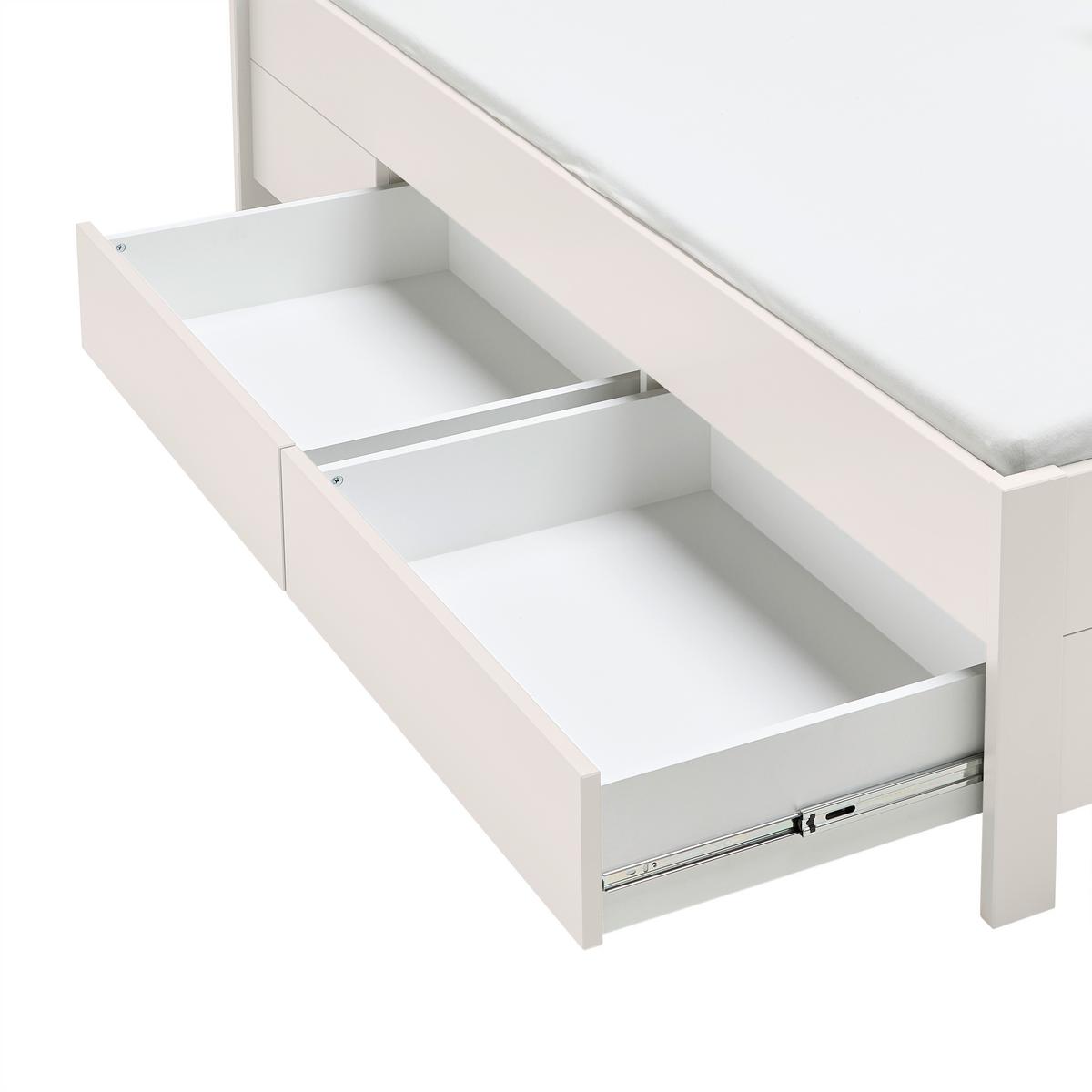 Stauraumbett Nizza Kaschmirfarben ca. 140x200cm - Kaschmir, ROMANTIK / LANDHAUS, Holz (140/200cm) - Based