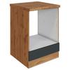 Herdumbauschrank Florenz ca. 60 cm Grau mit Arbeitsplatte - Eiche Wotan/Grau, Design, Holzwerkstoff (60/86/60cm) - Held