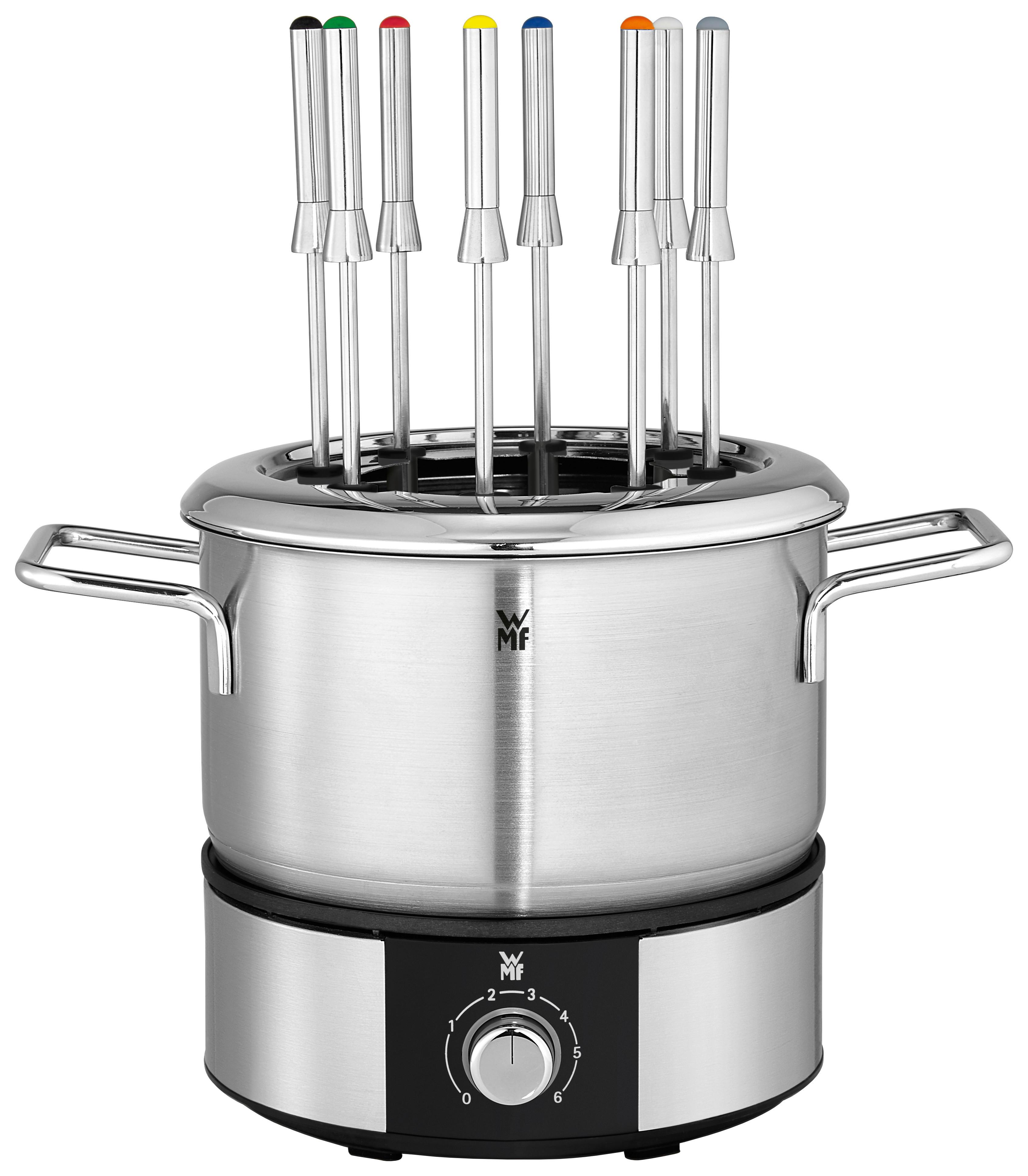ZESTAW DO FONDUE 04 1513 0011 WMF - kolor srebrny/czarny, Trend, metal (32,5/23,5/25cm) - WMF