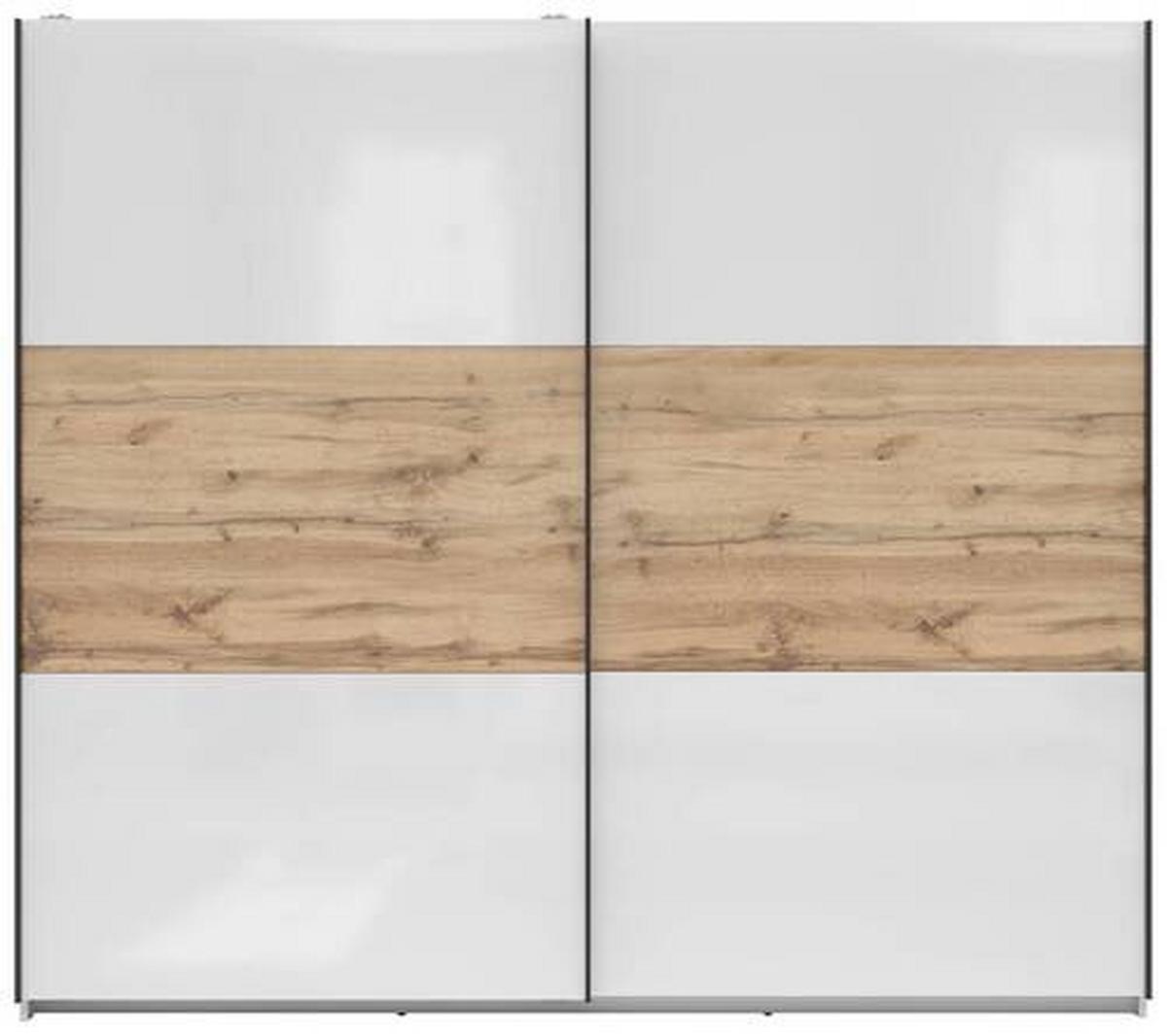 DULAP USI GLISANTE TETRIX - alb/alb lucios intens, Modern, material pe bază de lemn (220/195,5/60cm) - Modern Living