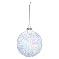 Glob de Crăciun din sticlă cca. 10 cm Dots - transparent, Modern, sticlă (10/18,9cm)