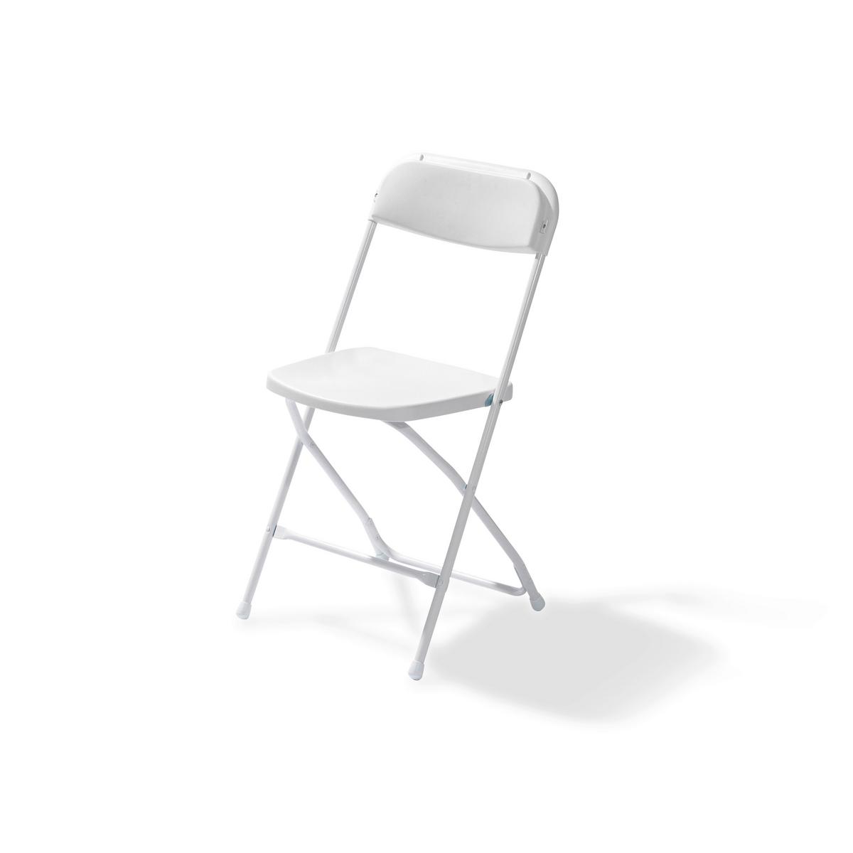 Gartenklappsessel 7er-Set in Weiß, Stahl, faltbar - Weiß, LIFESTYLE, Kunststoff/Metall (43/80/49cm) - Gardenson