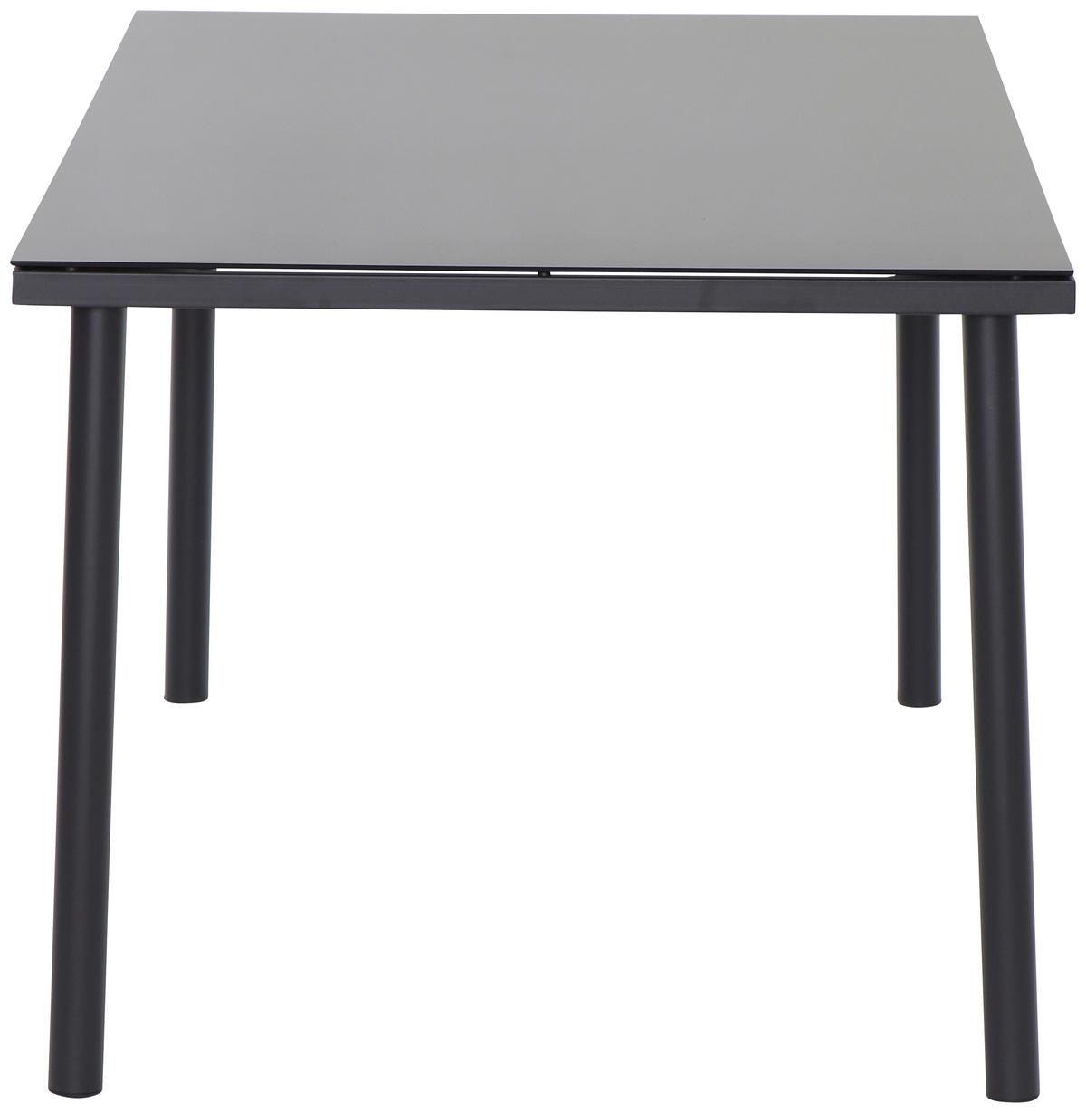 Vrtna Garnitura Torino, Siva, 7-Delno - siva, Moderno, kovina/steklo (150/74/90cm) - Beldano
