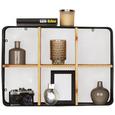 Wandregal Natur/Schwarz - Schwarz/Naturfarben, MODERN, Holz/Metall (41/59/10cm) - Modern Living
