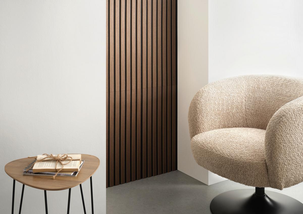 Akustikpaneel Ashley Walnussfarben 4-teilig - Walnussfarben, MODERN, Holz/Holzwerkstoff (60,5/28/1,2cm) - Based