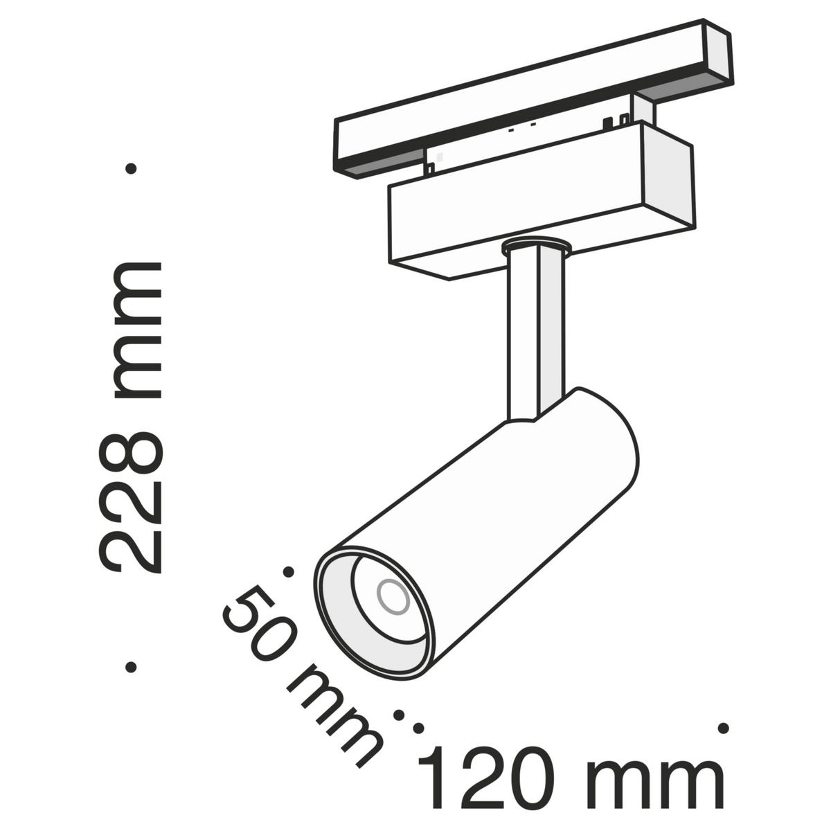 Schienensystem-Strahler Focus Led max. 9 Watt - Schwarz, Basics, Metall (12/22,8/13,6cm) - MAYTONI