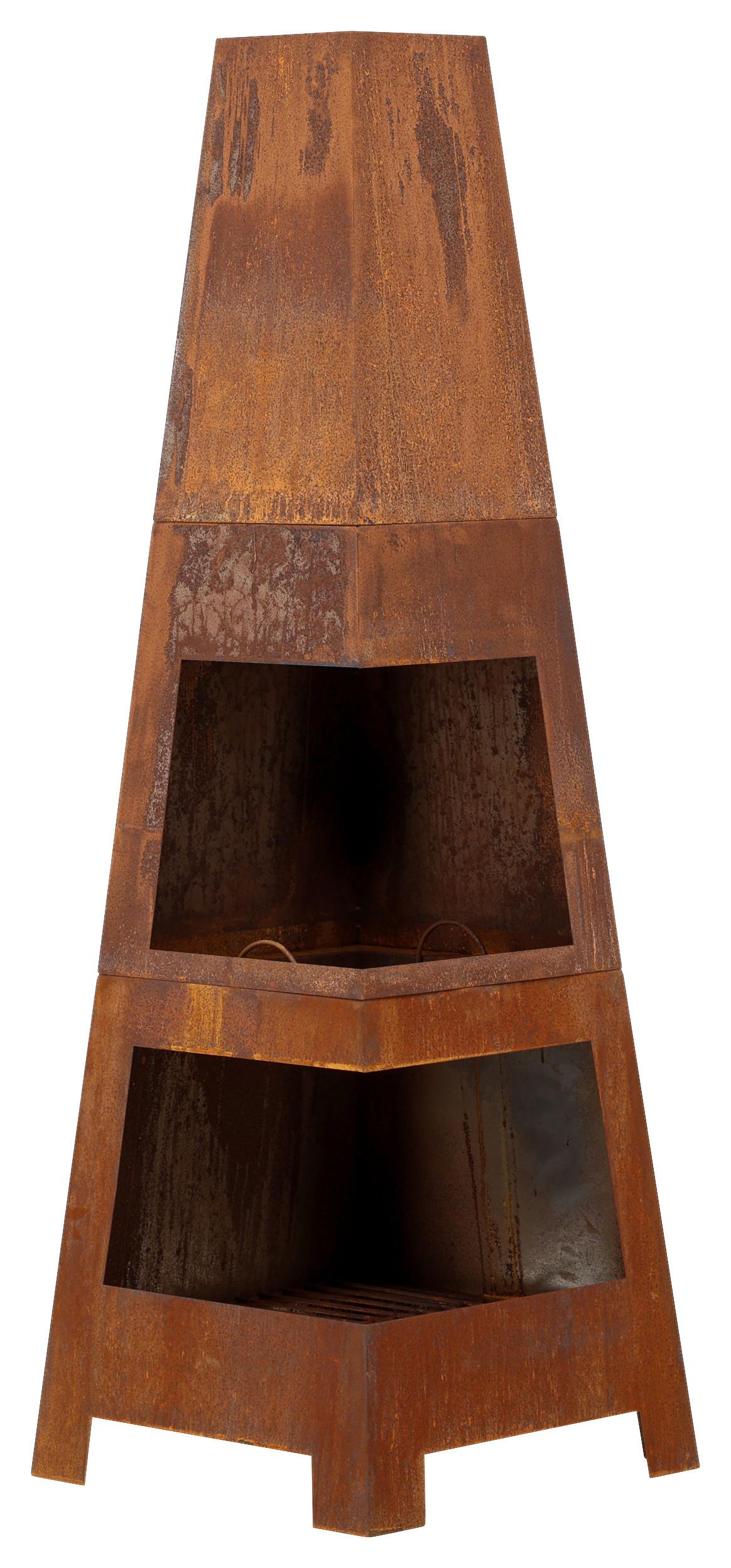 Feuerstelle Bastian ca. 50x150x50 cm Dunkelorange - Dunkelorange, KONVENTIONELL, Metall (50/150/50cm) - Gardenson