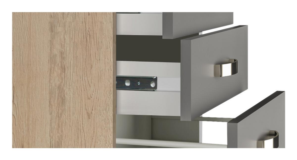 CORP CU SERTARE BUCĂTĂRIE SHADOW   USSA50 - gri închis/stejar San Remo, Modern, material pe bază de lemn (50/85/60cm)
