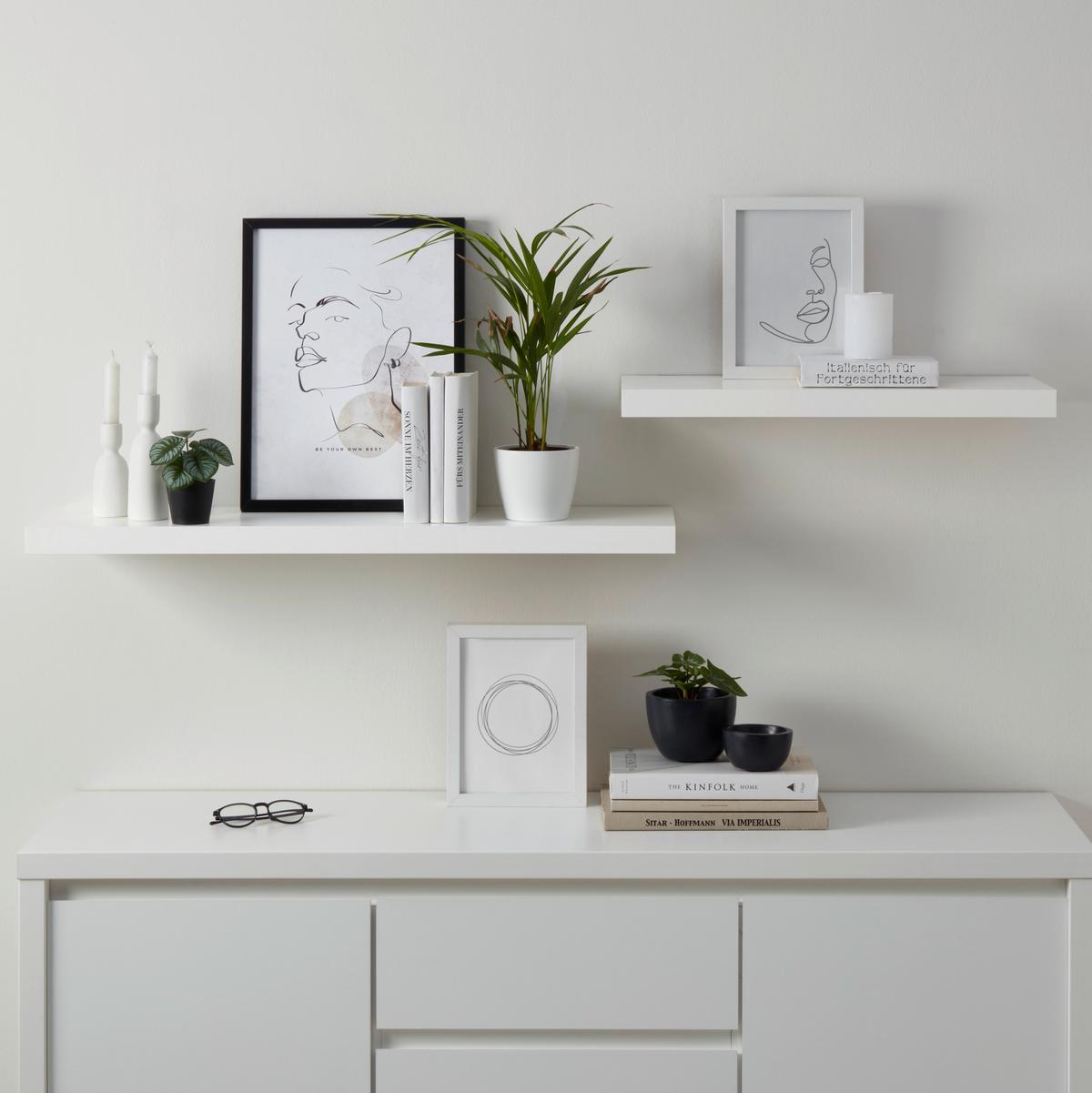 Wandboard Mister Office in Weiß - Weiß, MODERN, Holzwerkstoff (90/4/24cm) - Mömax