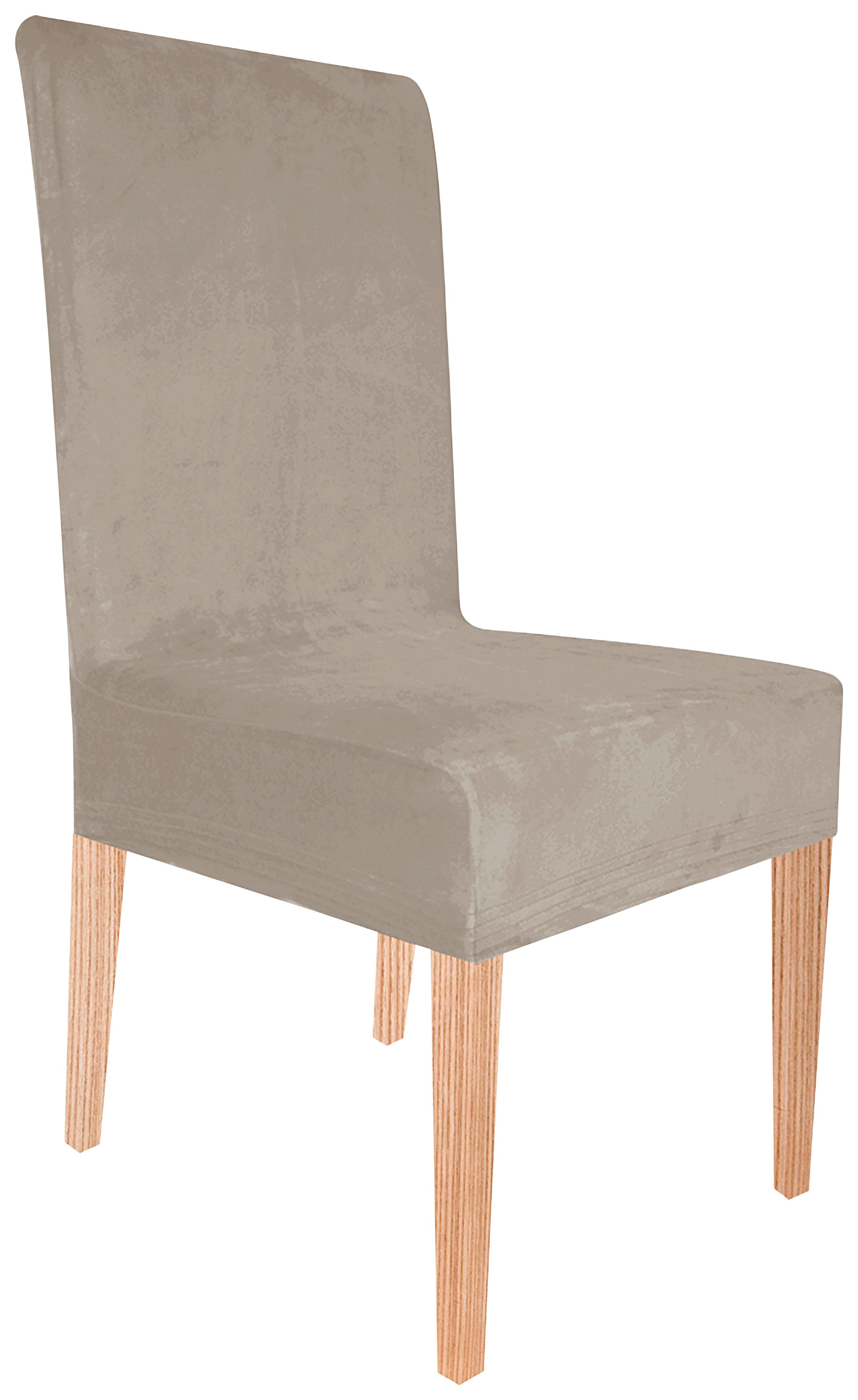 Stuhlhusse Henry in Taupe - Taupe, Romantik / Landhaus, Textil (40/65/45cm) - Modern Living