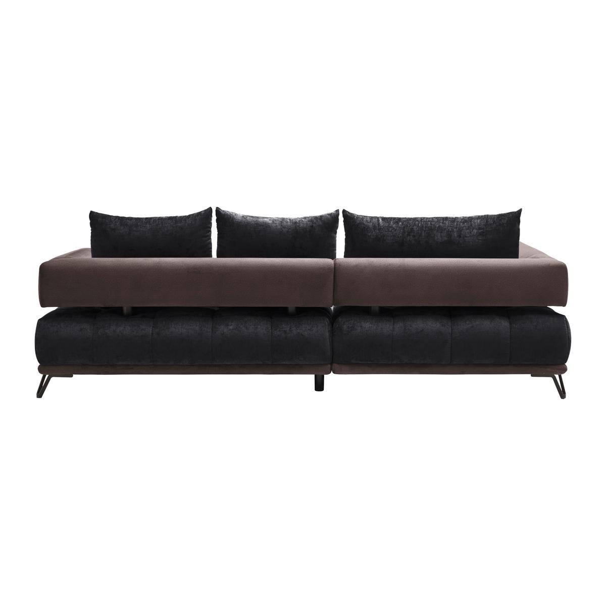 Ecksofa Morgan Anthrazit - Anthrazit/Schwarz, MODERN, Textil/Metall (184/262cm) - Mömax