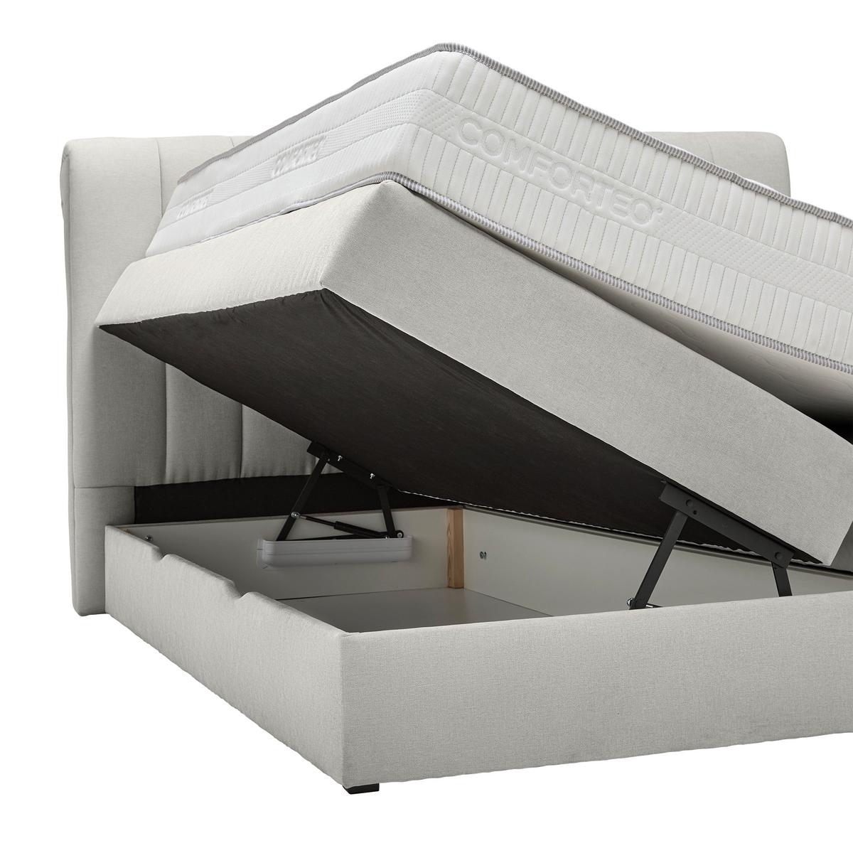 Boxspringbett Belano Hellgrau ca. 180x200cm - Hellgrau, KONVENTIONELL, Holz/Holzwerkstoff (180/200cm) - Premium Living