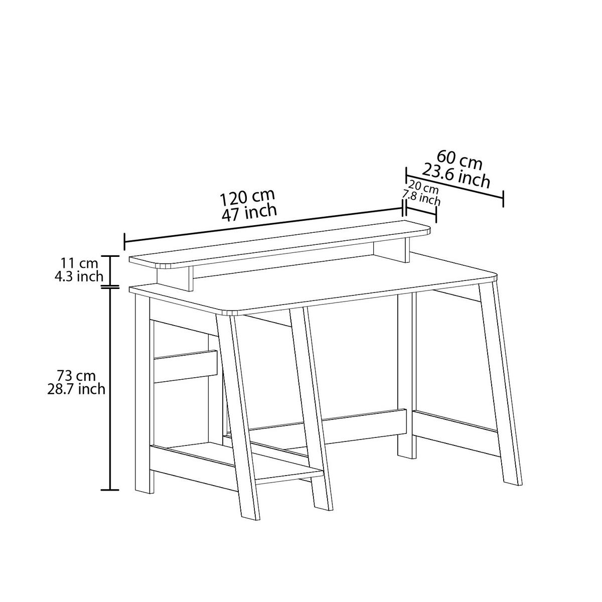 SCHREIBTISCH COUNTRY SCHREIBTISCH - Nussbaumfarben, Design, Holzwerkstoff (120/60/73cm) - Livetastic