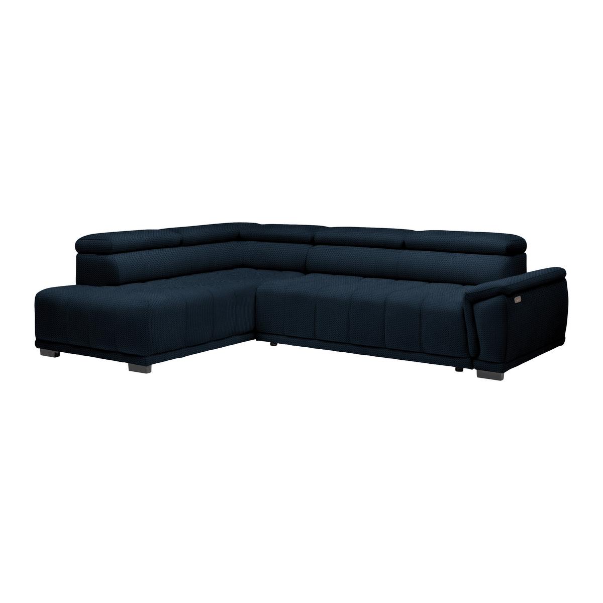 Kutna Garnitura Gremio - tamno plava/crna, Moderno, tekstil/plastika (206/283cm) - Modern Living