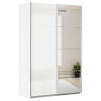 DULAP USI CULISANTE FELDKIRCH - argintiu/alb, Modern, material pe bază de lemn (136/210/62cm)