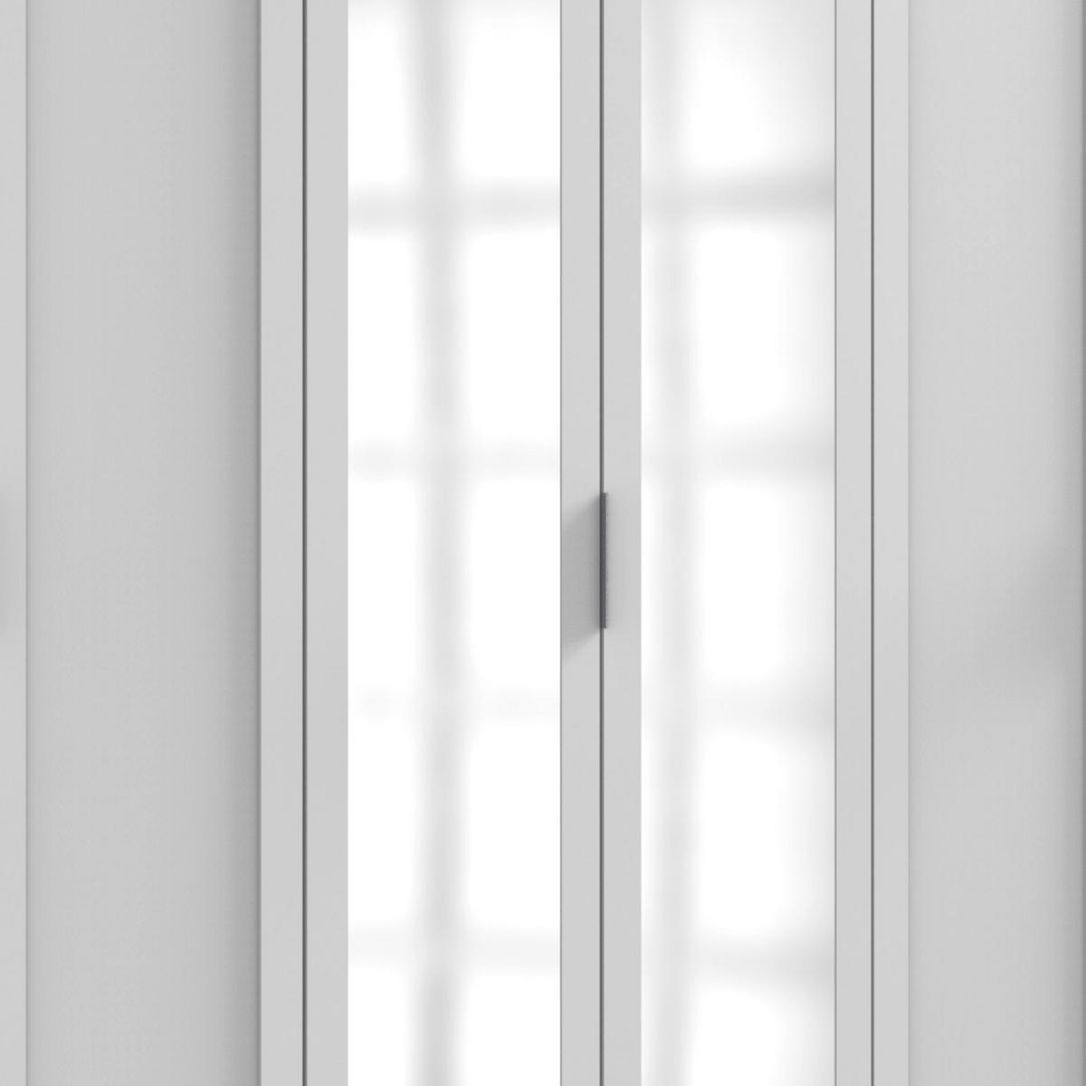 Ormar S Klasičnim Vratima Nadja - bijela/srebrne boje, Konvencionalno, staklo/drvni materijal (270/210/58cm) - Modern Living