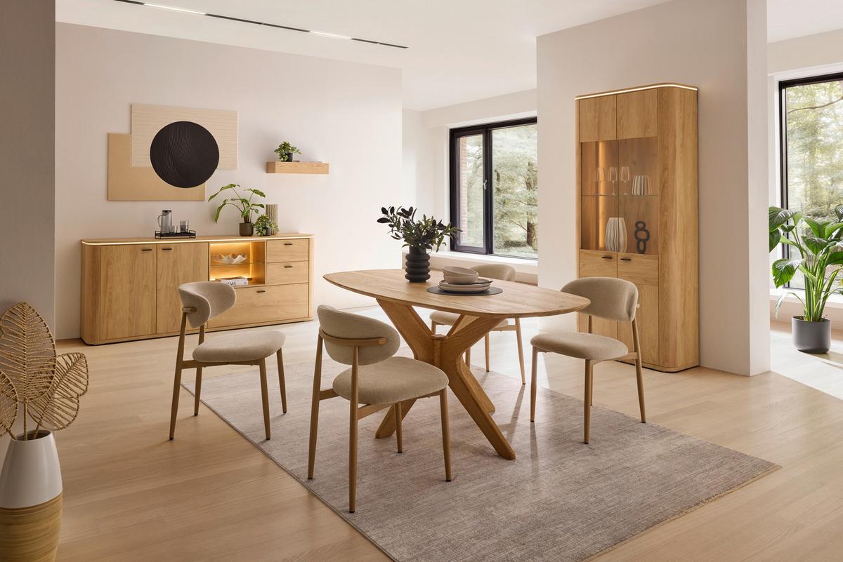 Esstisch Jefferson Wildeiche Echtholz - Wildeiche, MODERN, Holz (180/75/90cm) - Premium Living