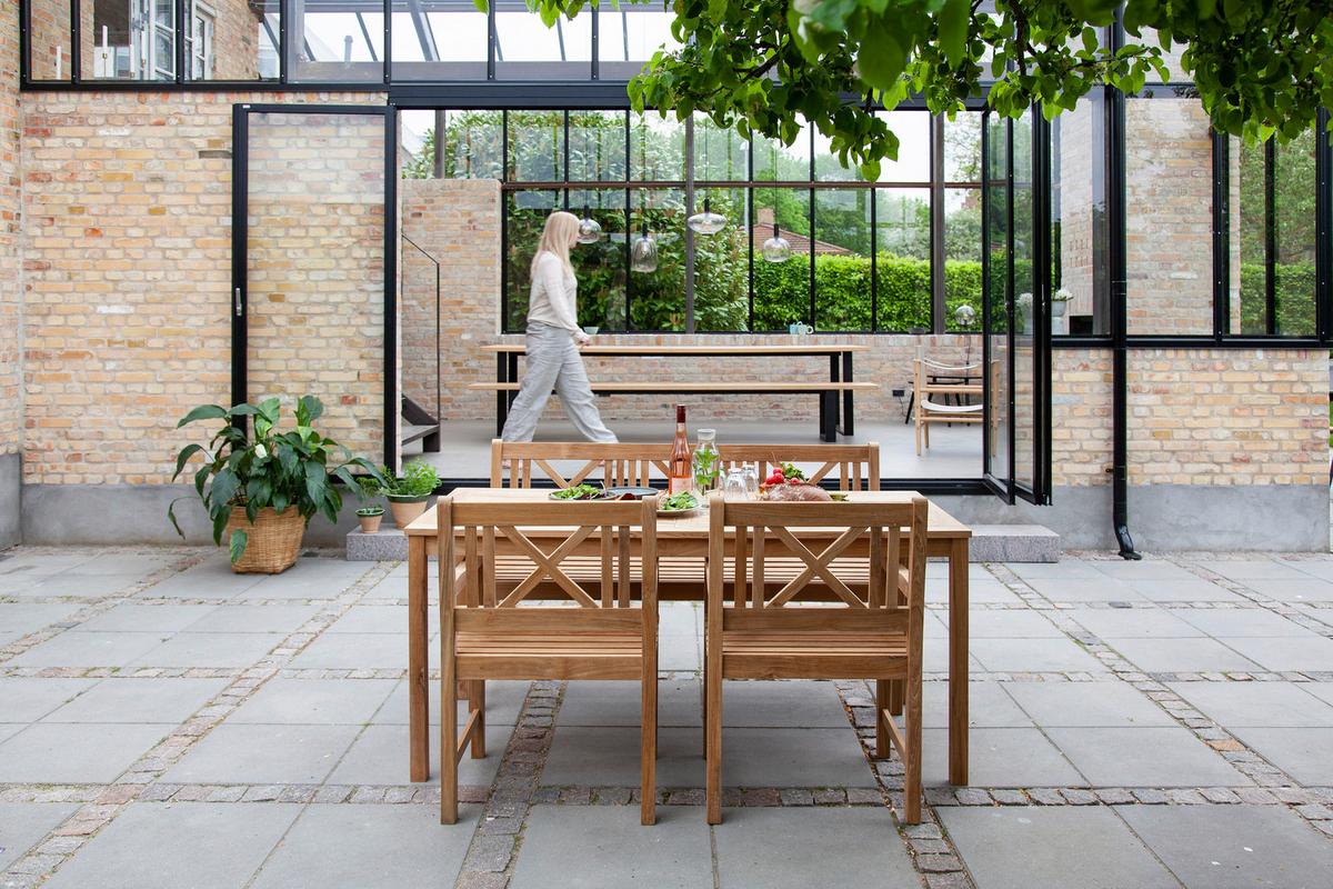 Gartensessel Rosenborg Teak - Teakfarben, Natur, Holz (59/89/59cm) - Gardenson