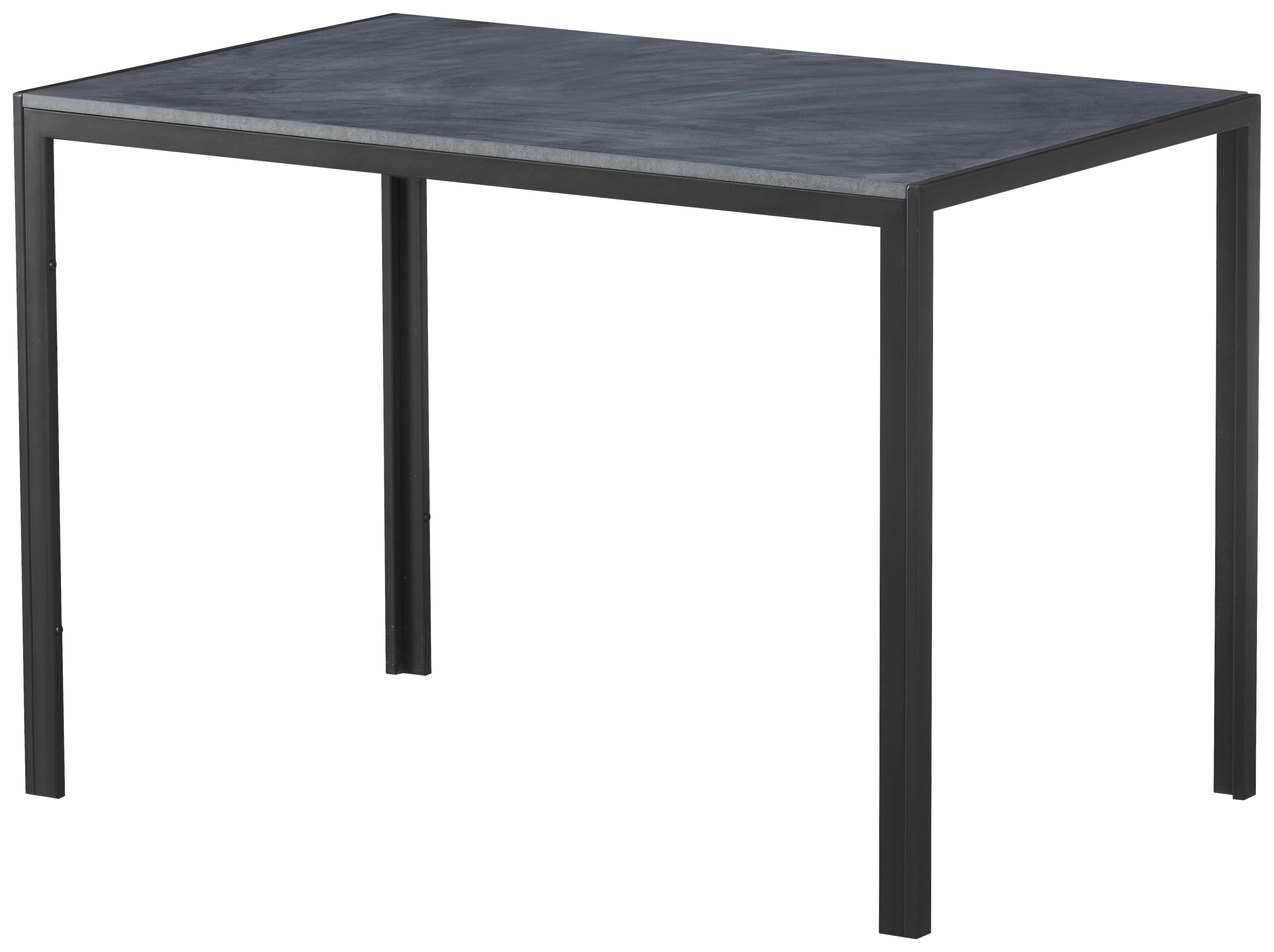 Esstisch Sandro Grau ca. 110x76x70cm - Schwarz/Grau, MODERN, Holzwerkstoff/Metall (110/76/70cm) - Based