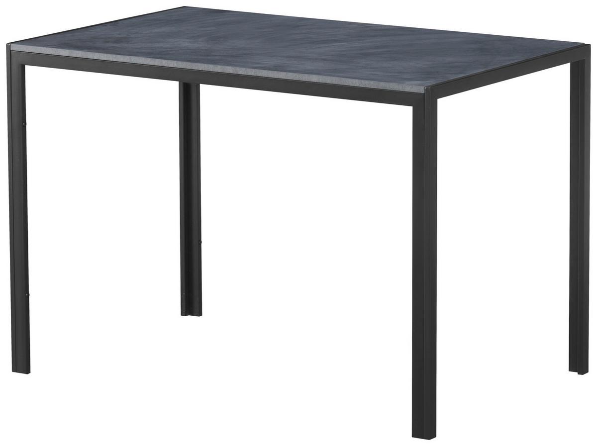 Esstisch Sandro Grau ca. 110x76x70cm - Schwarz/Grau, Modern, Holzwerkstoff/Metall (110/76/70cm) - Based