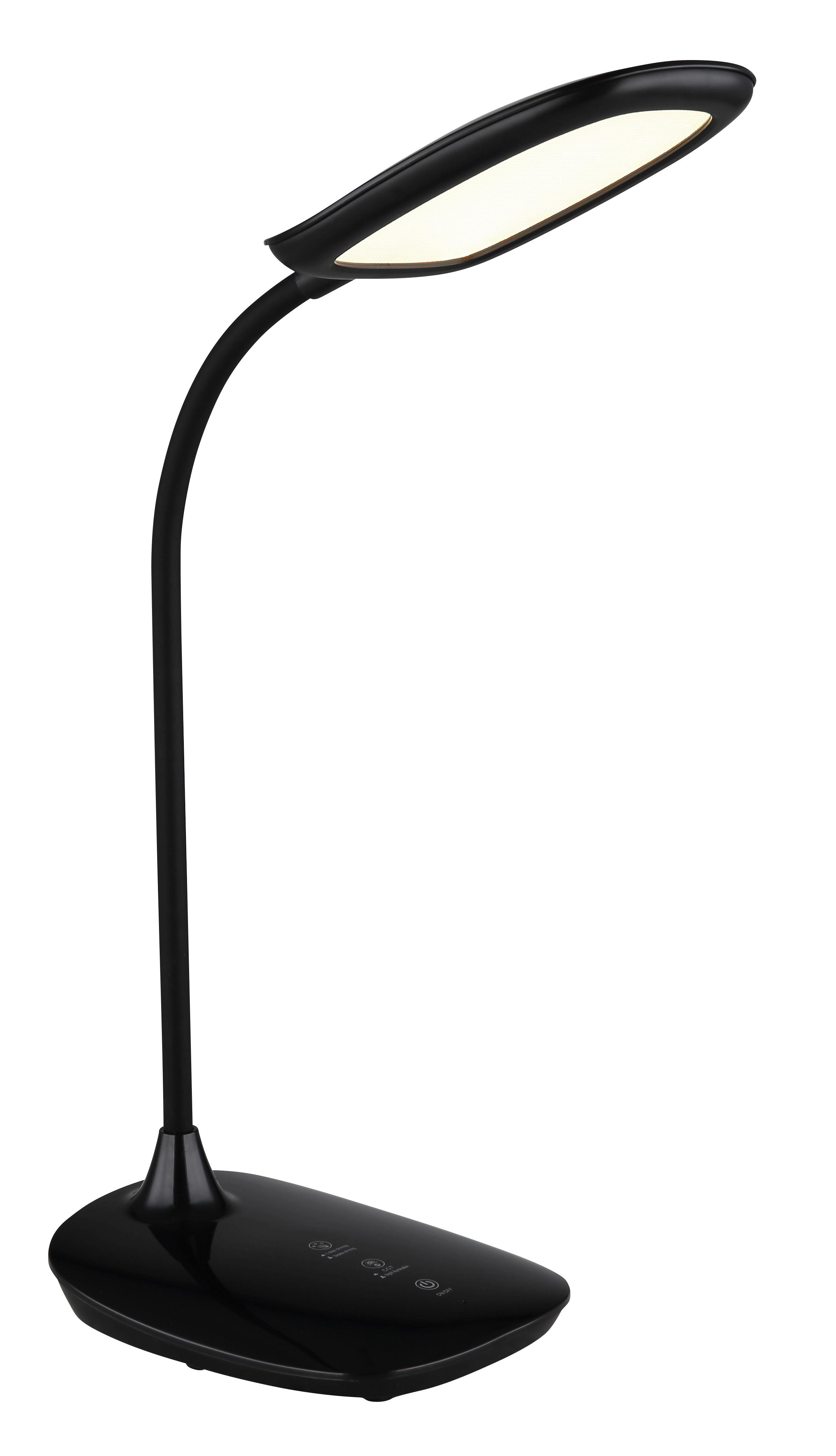 LED-Tischleuchte Botal Schwarz max. 9 Watt - Schwarz, KONVENTIONELL, Kunststoff (28/13,6/40cm) - Globo