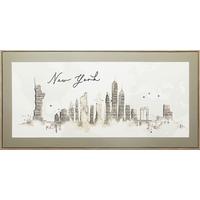 Tablou cu ramă Dust cca. 120x60 cm - auriu/culoare natur, Modern, plastic/textil (120/60/4cm) - Mömax