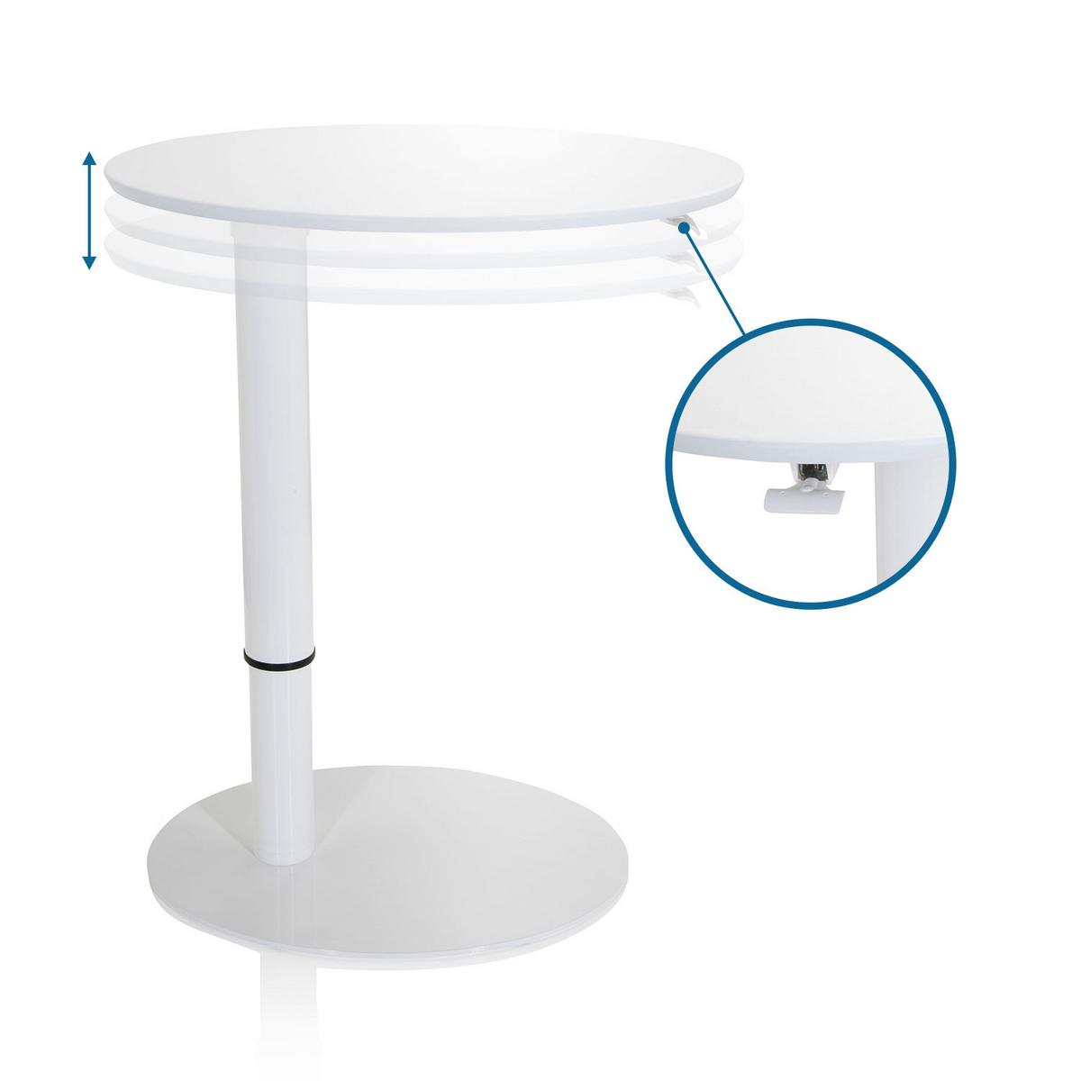 Dvižna Miza Stand Iii, Bela - bela, Basics, kovina/leseni material (90/50/64cm) - MID.YOU