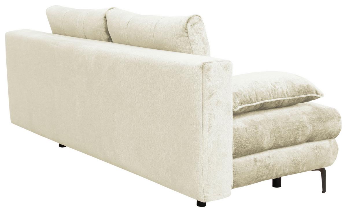 Canapea extensibila PERLA - crem, Konventionell, textil (203/94/96cm)
