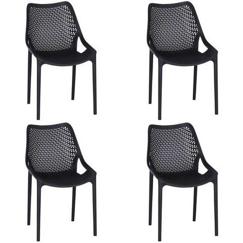 Gartenstuhl-Set District Anthrazit, 4er Set - Anthrazit, Basics, Kunststoff (60/81/50cm) - Siena Garden