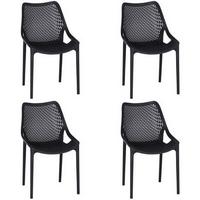 Gartenstuhl-Set District Anthrazit, 4er Set - Anthrazit, Basics, Kunststoff (60/81/50cm) - Siena Garden