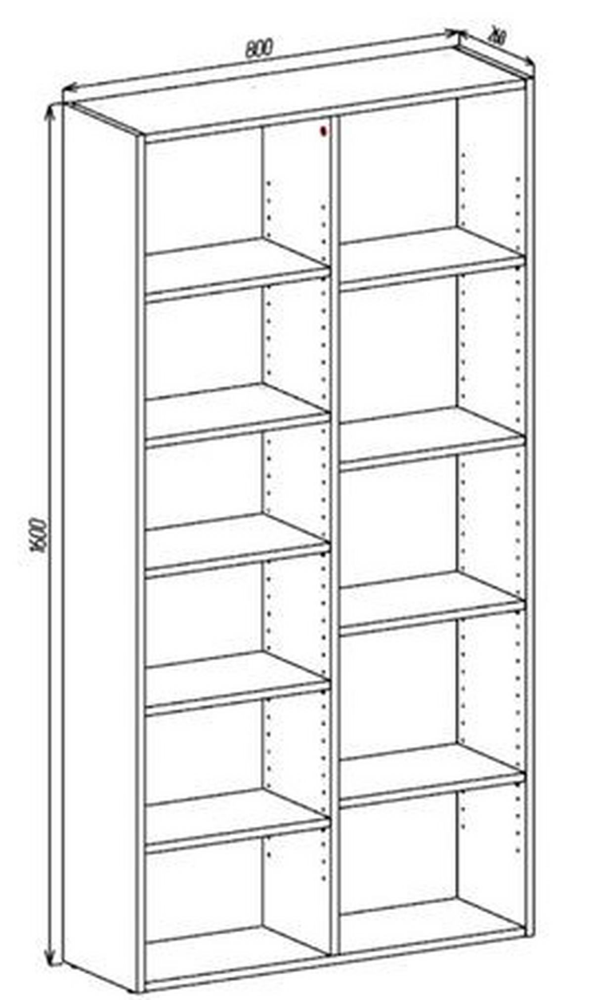REGAŁ SWIFT - antracytowy, Basics, materiał drewnopochodny (80/160/26cm) - Boxxx