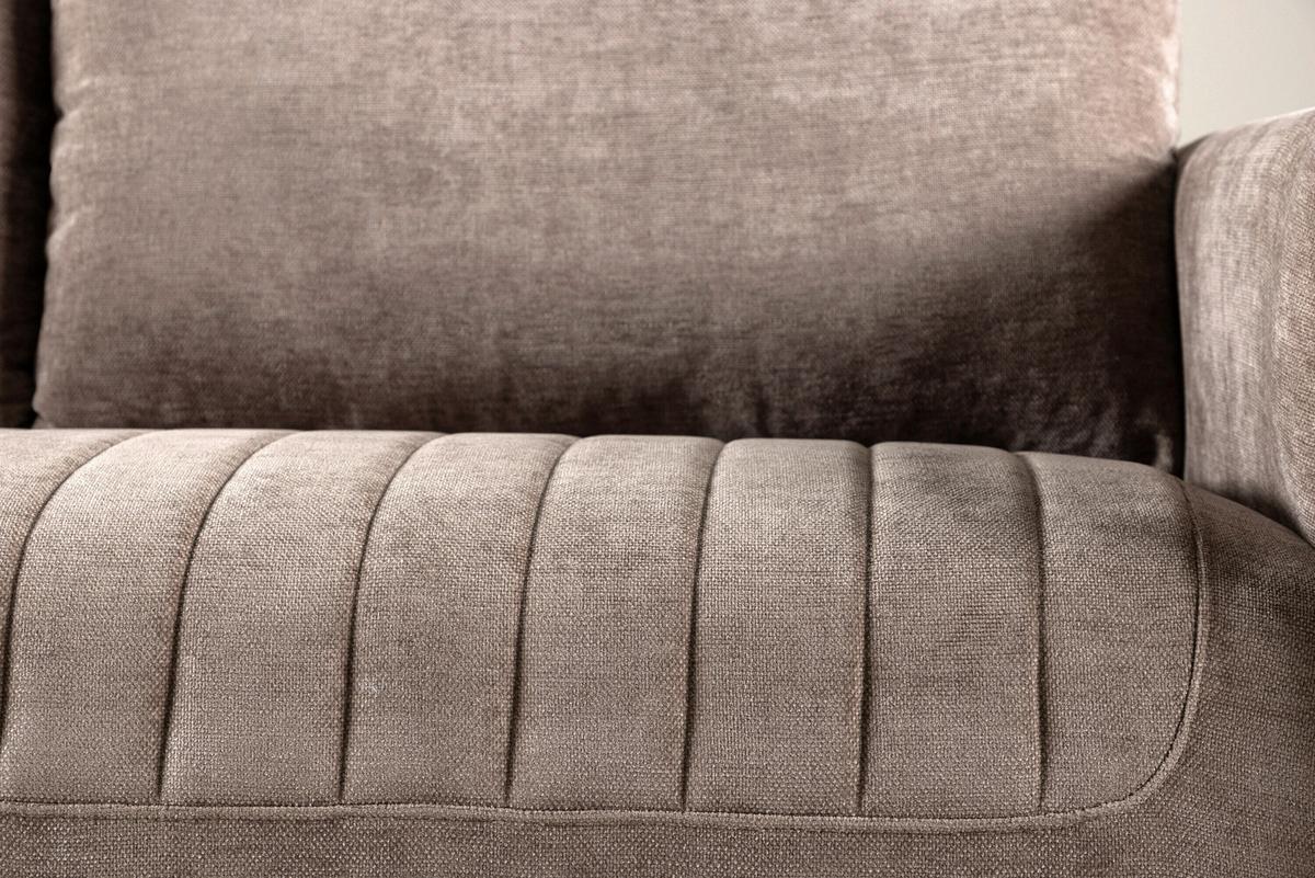 2-Sitzer-Sofa Indigo Beige - Beige/Schwarz, MODERN, Textil/Metall (165/85/77cm) - Livetastic