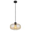 HÄNGLAMPA ZIRLOP - bärnstensfärgad/svart, Modern, metall/glas (28/28/120cm) - Mömax
