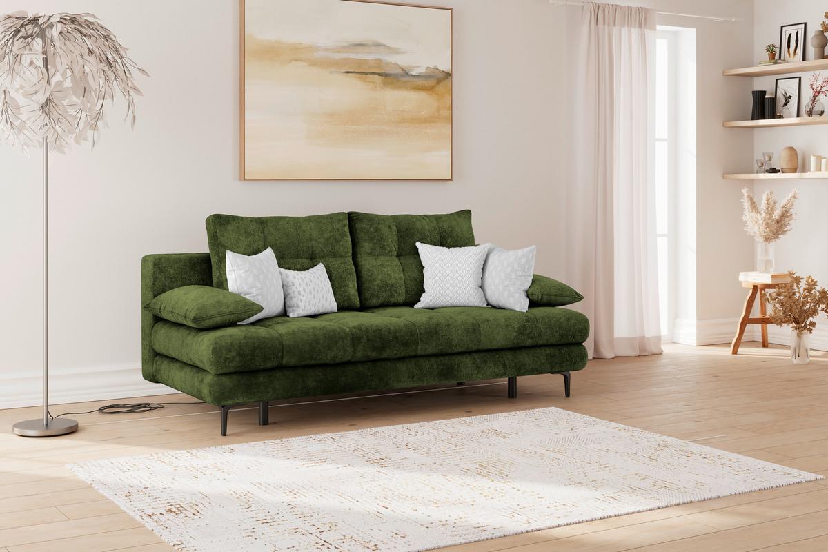 Trosjed Perla - maslinasto zelena/crna, Konvencionalno, tekstil/metal (203/94/96cm)