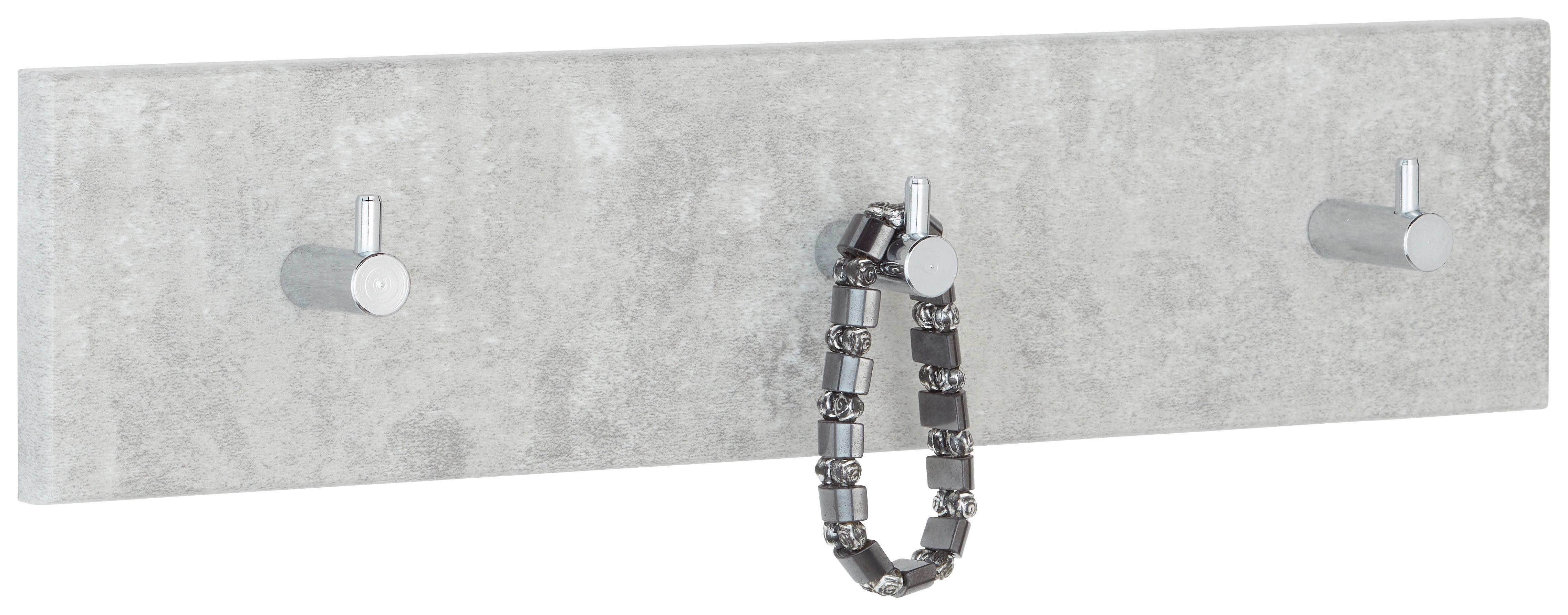 Hakenleiste Grau - Grau, Holzwerkstoff (34/8/5cm) - Mömax